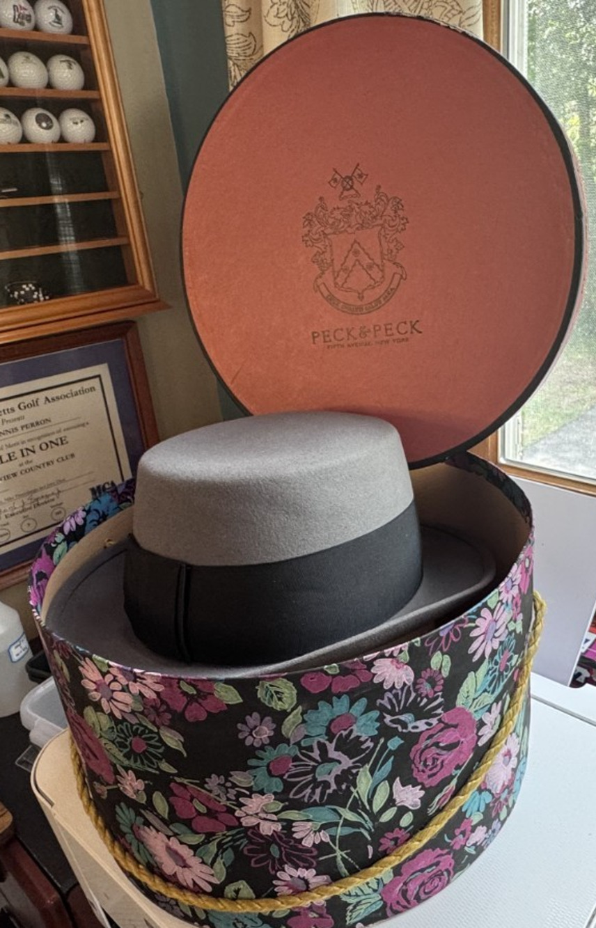 Vintage 1950s STETSON Royal de Luxe Continental Fedora Gray Felt Hat Size 7 Mint